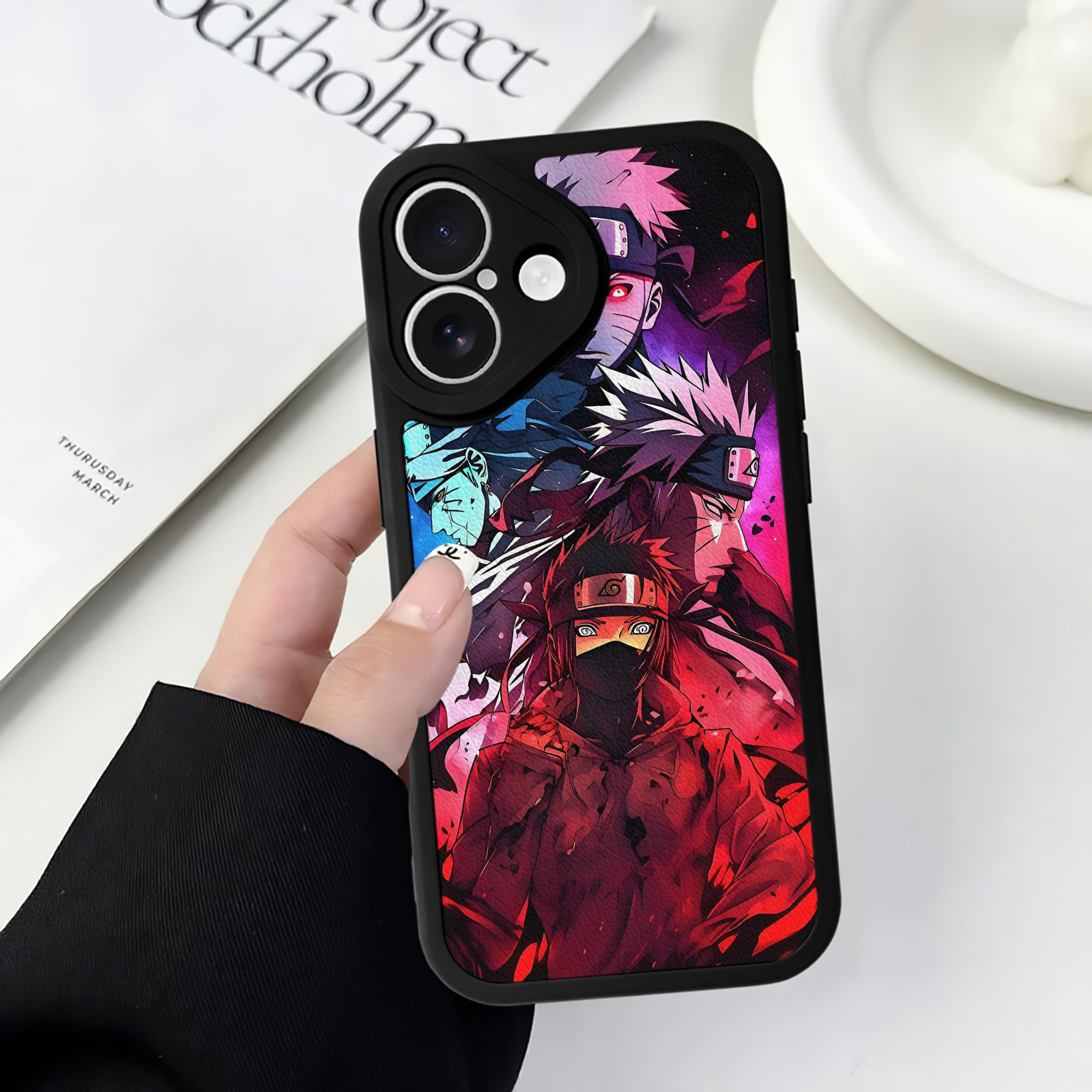 （画像用） NARUTO -ナルト- NARUTO -ナルト- 疾風伝 【iPhone 16シリーズ対応】シリコンスマホケース（レザー調） 材質：シリコン